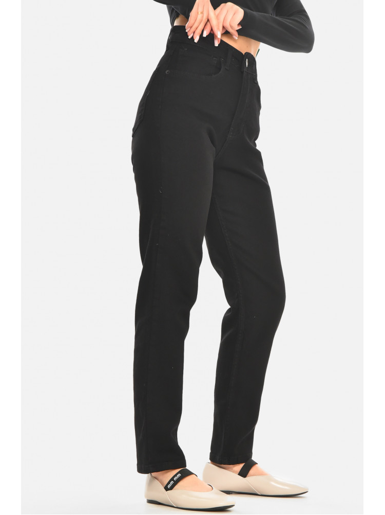 Джинсы женские однотонные черного цвета 0001110 210515C