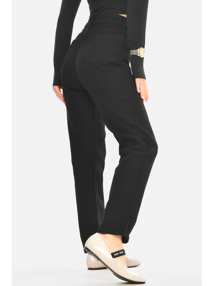 Джинсы женские однотонные черного цвета 0001110 210515C