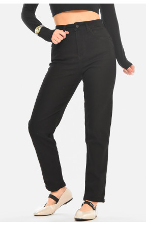 Джинси жіночі однотонні чорного кольору 00963 210517C