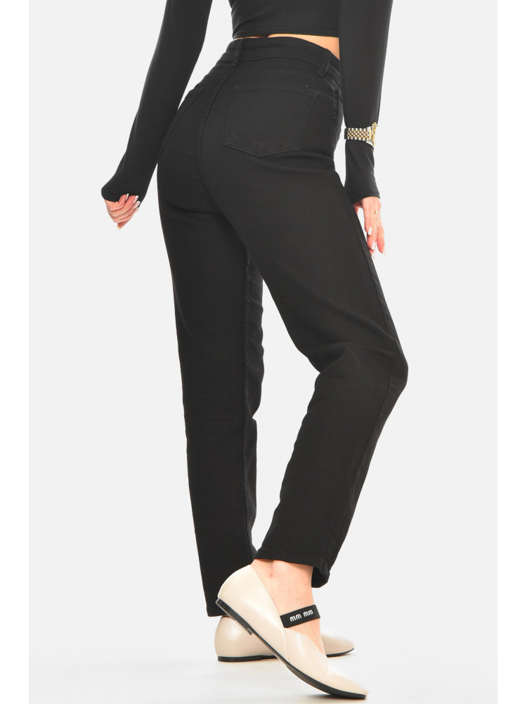 Джинси жіночі однотонні чорного кольору 00963 210517C