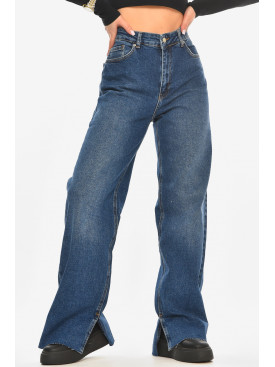 Джинсы женские однотонные синего цвета RW-502-1 210518C