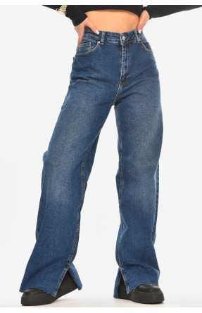 Джинси жіночі однотонні синього кольору RW-502-1 210518C