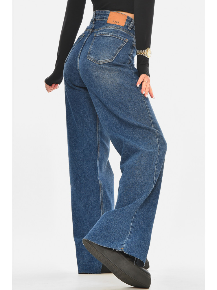 Джинси жіночі однотонні синього кольору RW-502-1 210518C