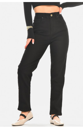 Джинси жіночі однотонні чорного кольору 00952 210519C