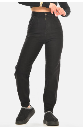 Джинси жіночі однотонні чорного кольору 000531 210522C