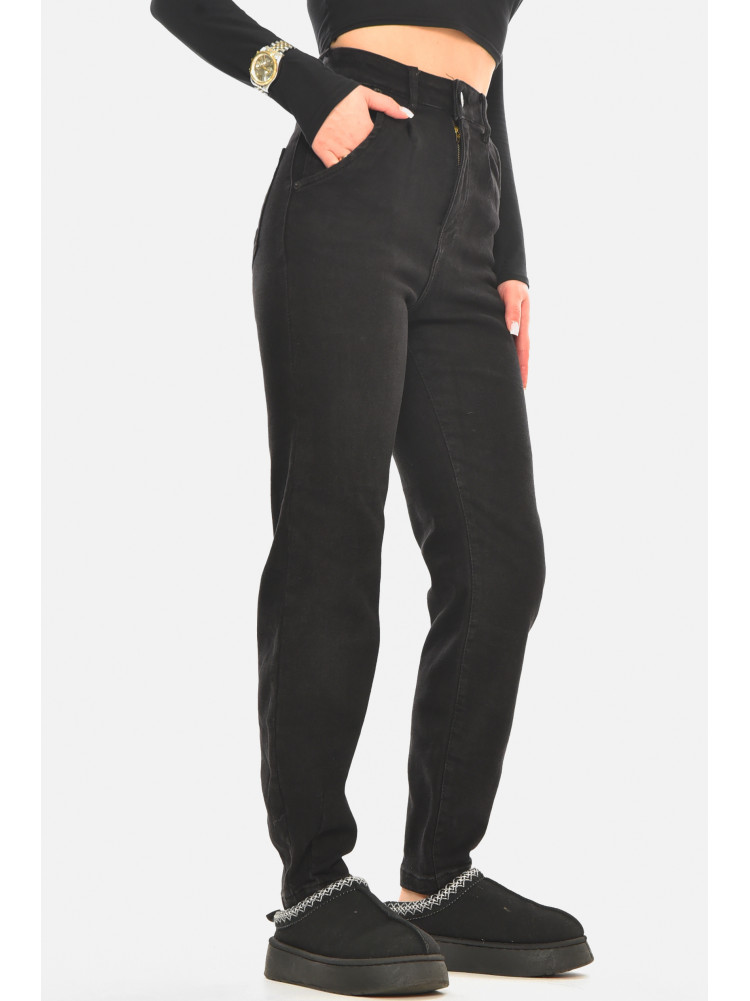 Джинси жіночі однотонні чорного кольору 000531 210522C