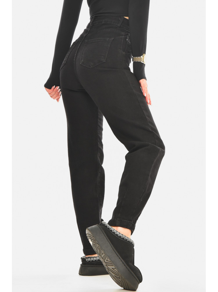 Джинси жіночі однотонні чорного кольору 000531 210522C