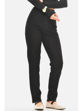 Джинси жіночі однотонні чорного кольору 000738 210523C