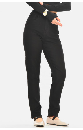 Джинси жіночі однотонні чорного кольору 000738 210523C