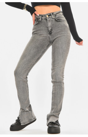 Джинси жіночі однотонні сірого кольору 00608 210524C