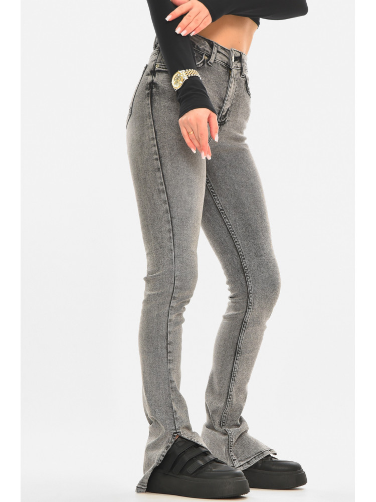 Джинси жіночі однотонні сірого кольору 00608 210524C