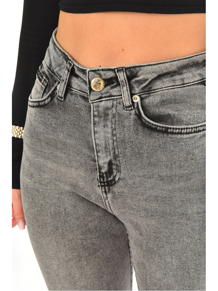 Джинси жіночі однотонні сірого кольору 00608 210524C