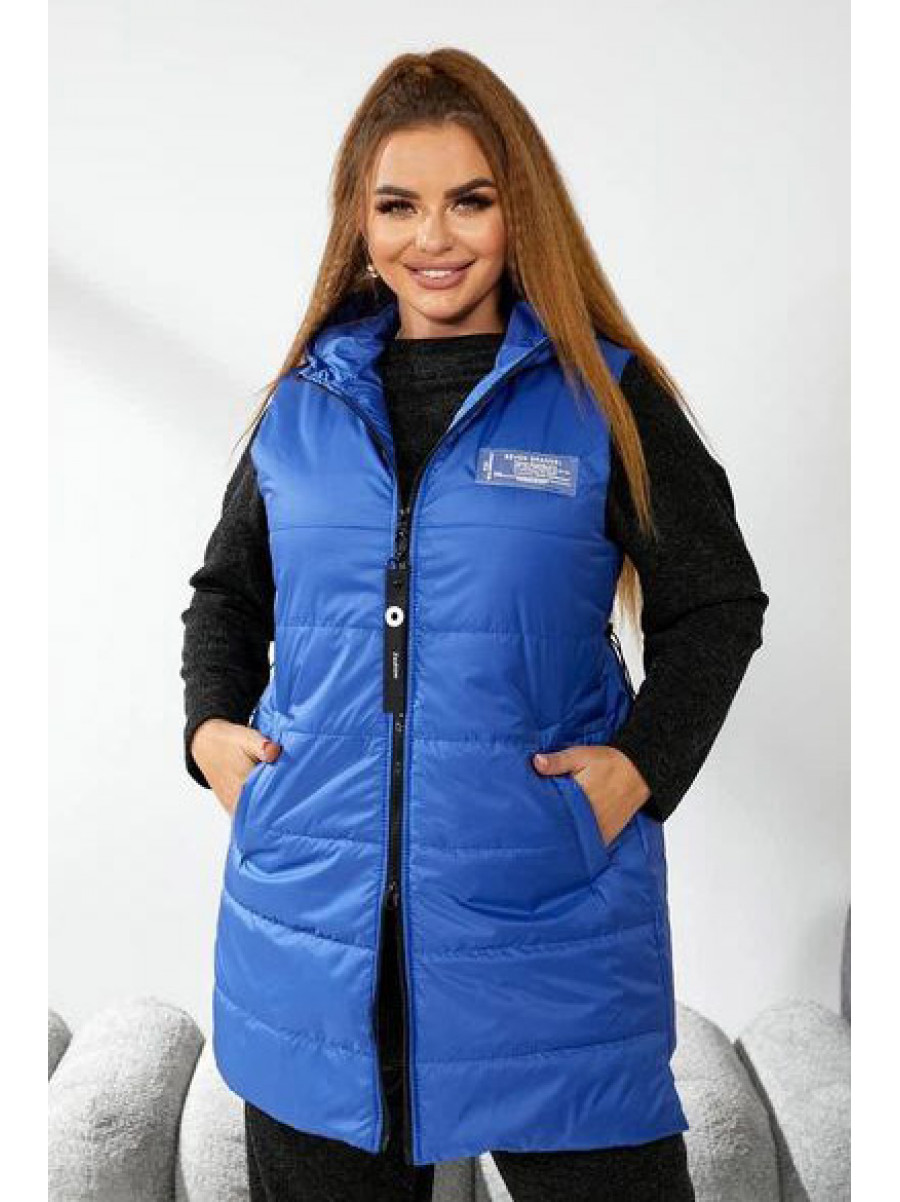 Жилетка женская синего  цвета 17172 210526C
