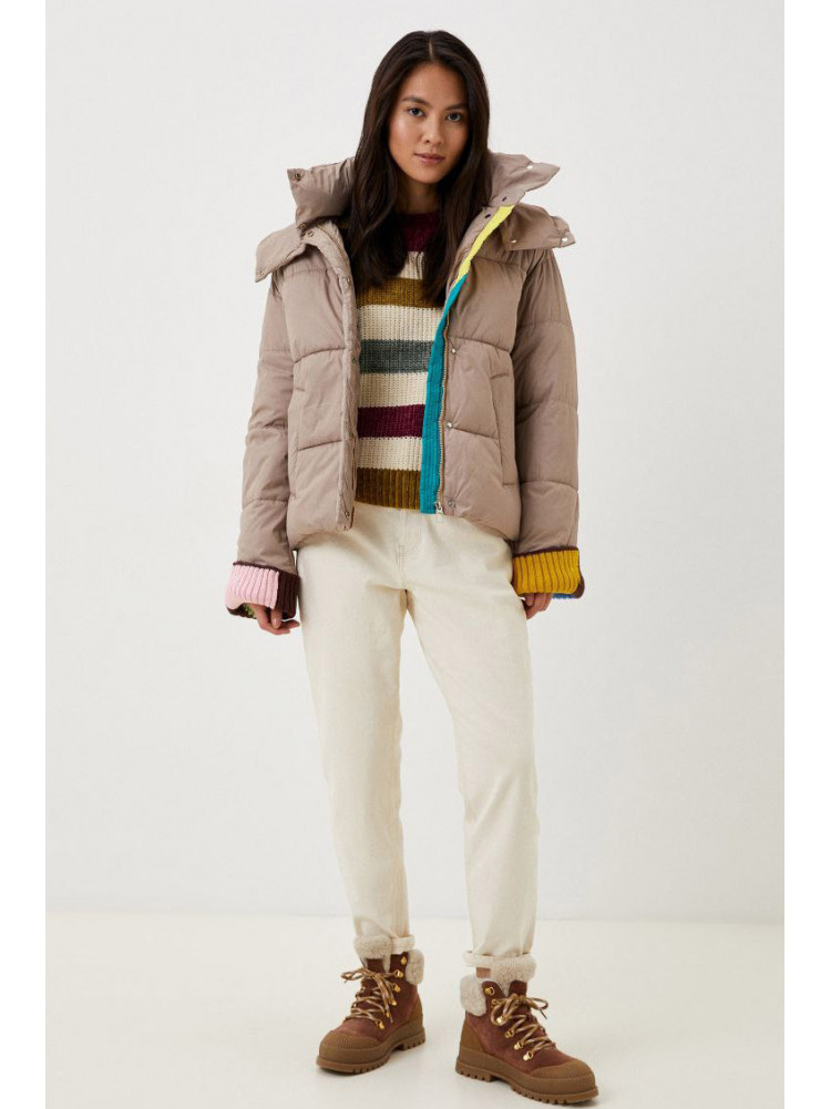 Куртка женская демисезонная бежевого  цвета 637 210527C