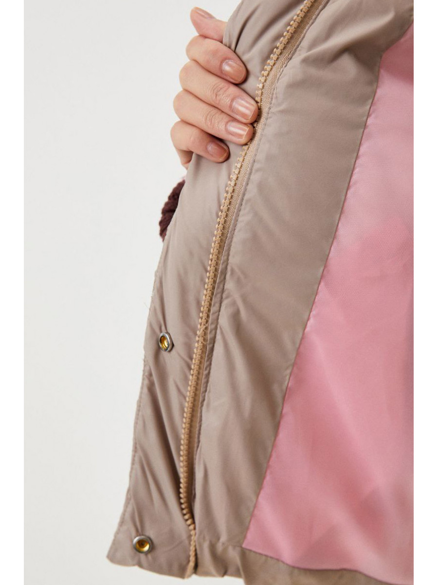 Куртка женская демисезонная бежевого  цвета 637 210527C