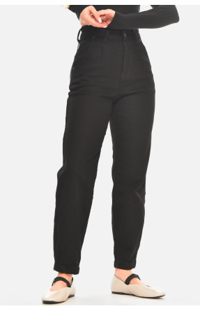 Джинси жіночі однотонні чорного кольору 001228 210530C