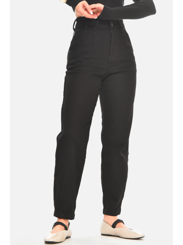 Джинсы женские однотонные черного цвета 001228 210530C