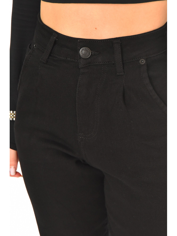 Джинсы женские однотонные черного цвета 001228 210530C