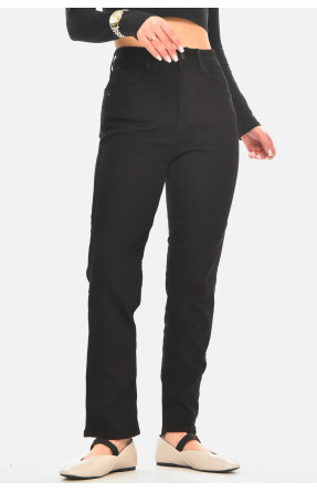 Джинси жіночі однотонні чорного кольору 00962 210533C