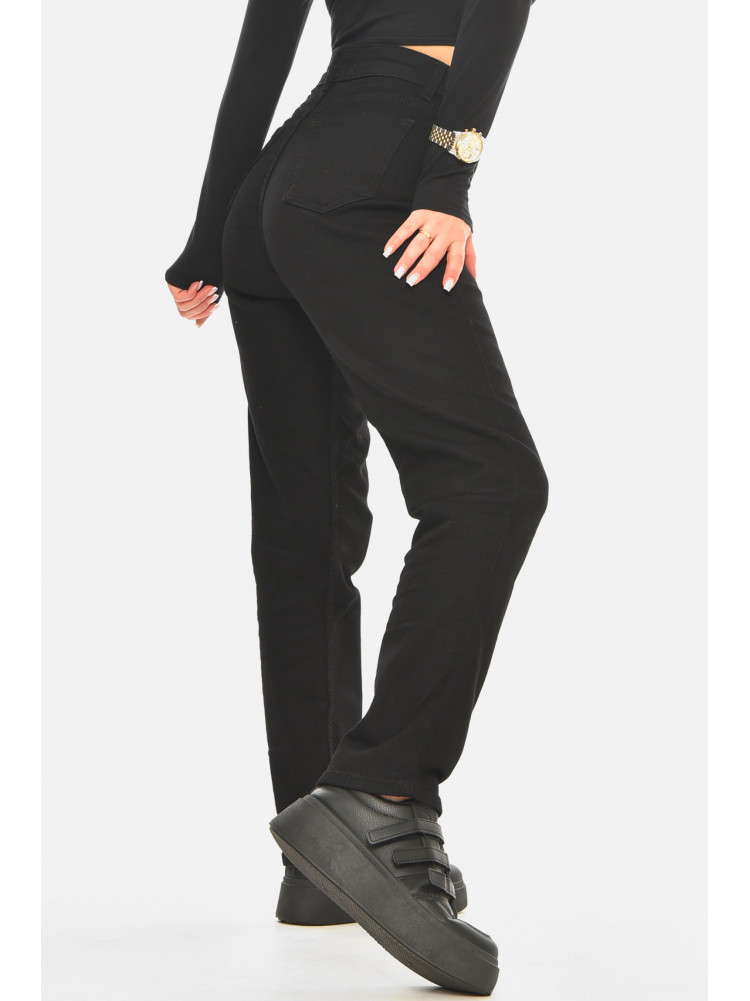 Джинси жіночі однотонні чорного кольору 00847 210534C