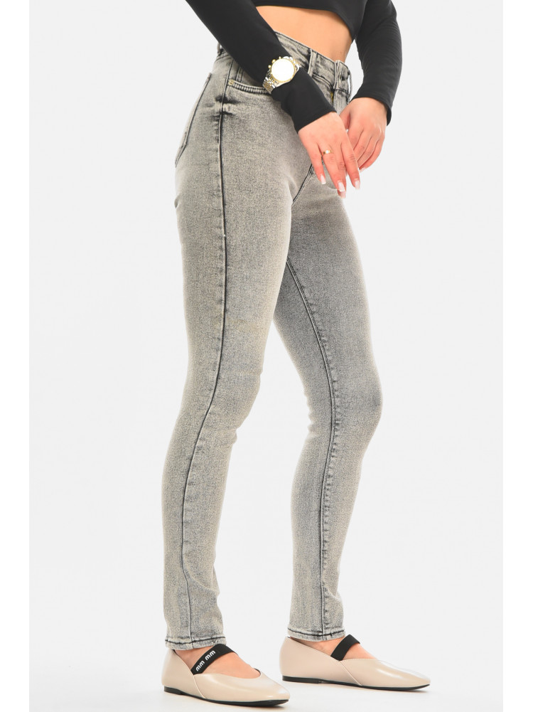 Джинси жіночі однотонні сірого кольору 000589 210536C