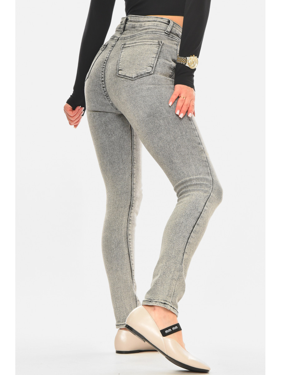 Джинси жіночі однотонні сірого кольору 000589 210536C