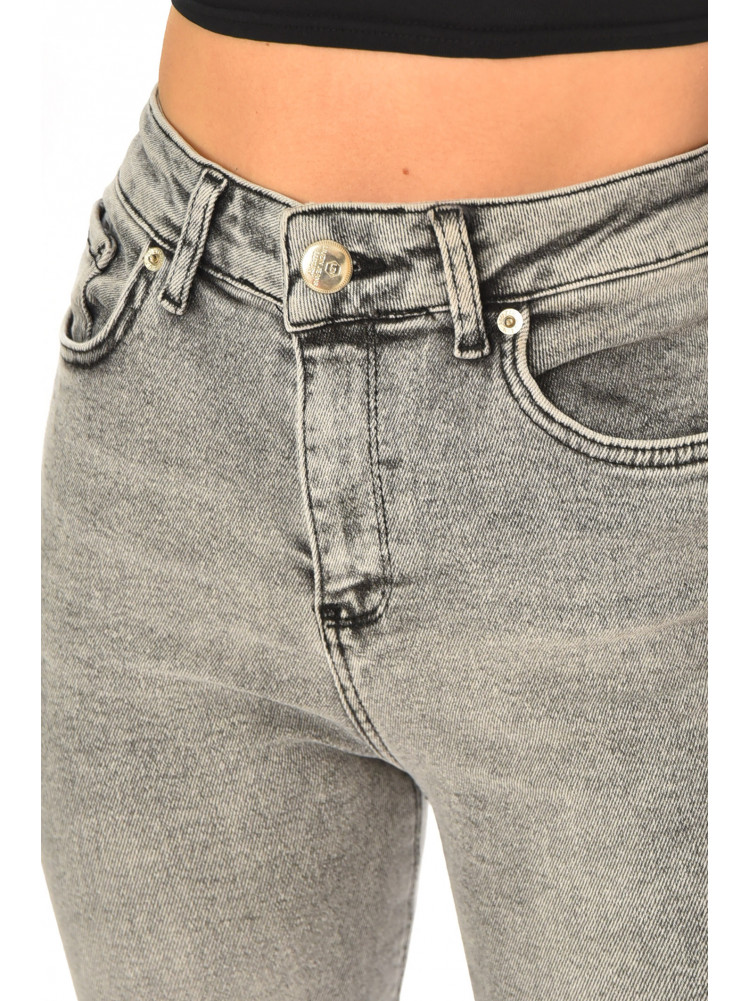 Джинси жіночі однотонні сірого кольору 000589 210536C