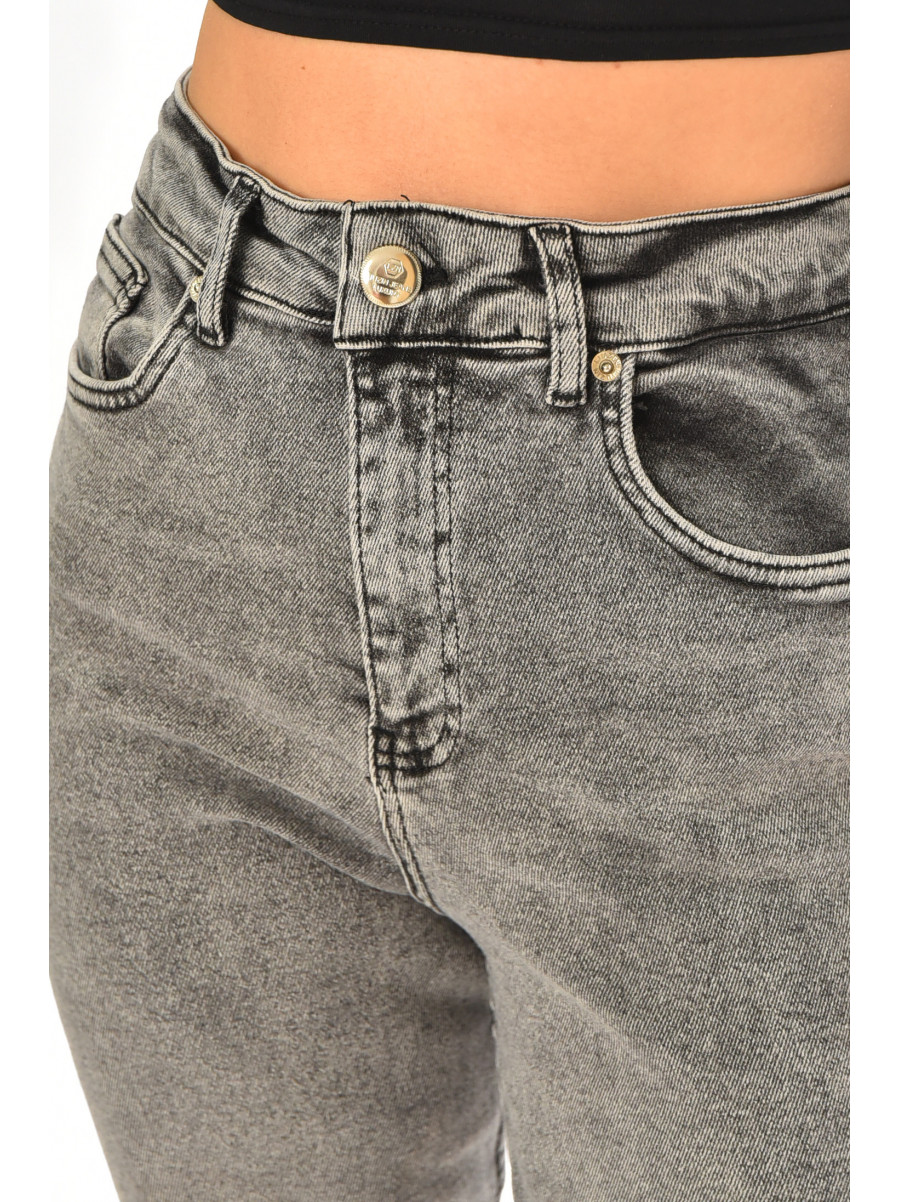 Джинси жіночі однотонні сірого кольору 00585 210537C