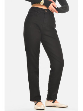 Джинси жіночі однотонні чорного кольору 00951 210538C