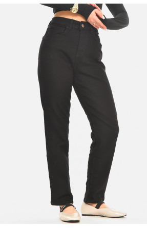 Джинси жіночі однотонні чорного кольору 00951 210538C