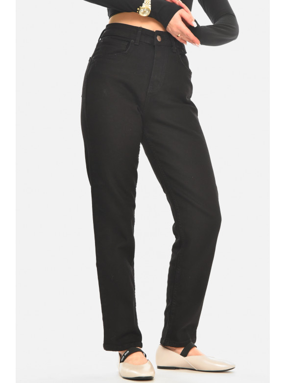 Джинси жіночі однотонні чорного кольору 00951 210538C