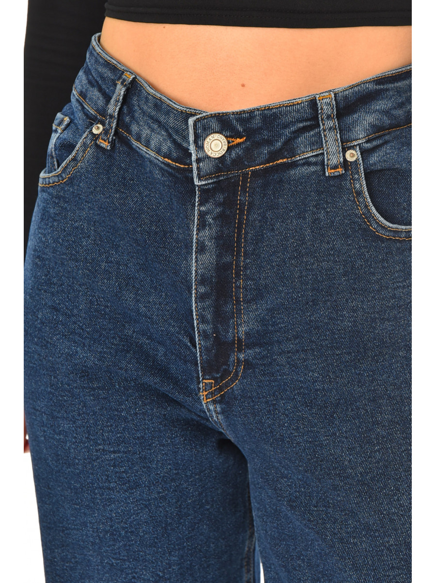 Джинси жіночі однотонні темно-синього кольору RW-502 210539C