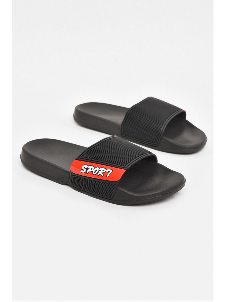 Шлепки мужские черного цвета 3055-к 210541C