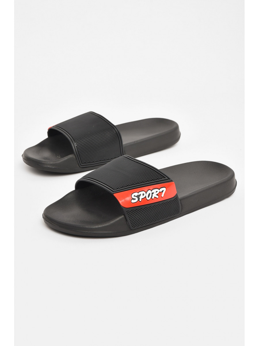 Шлепки мужские черного цвета 3055-к 210541C