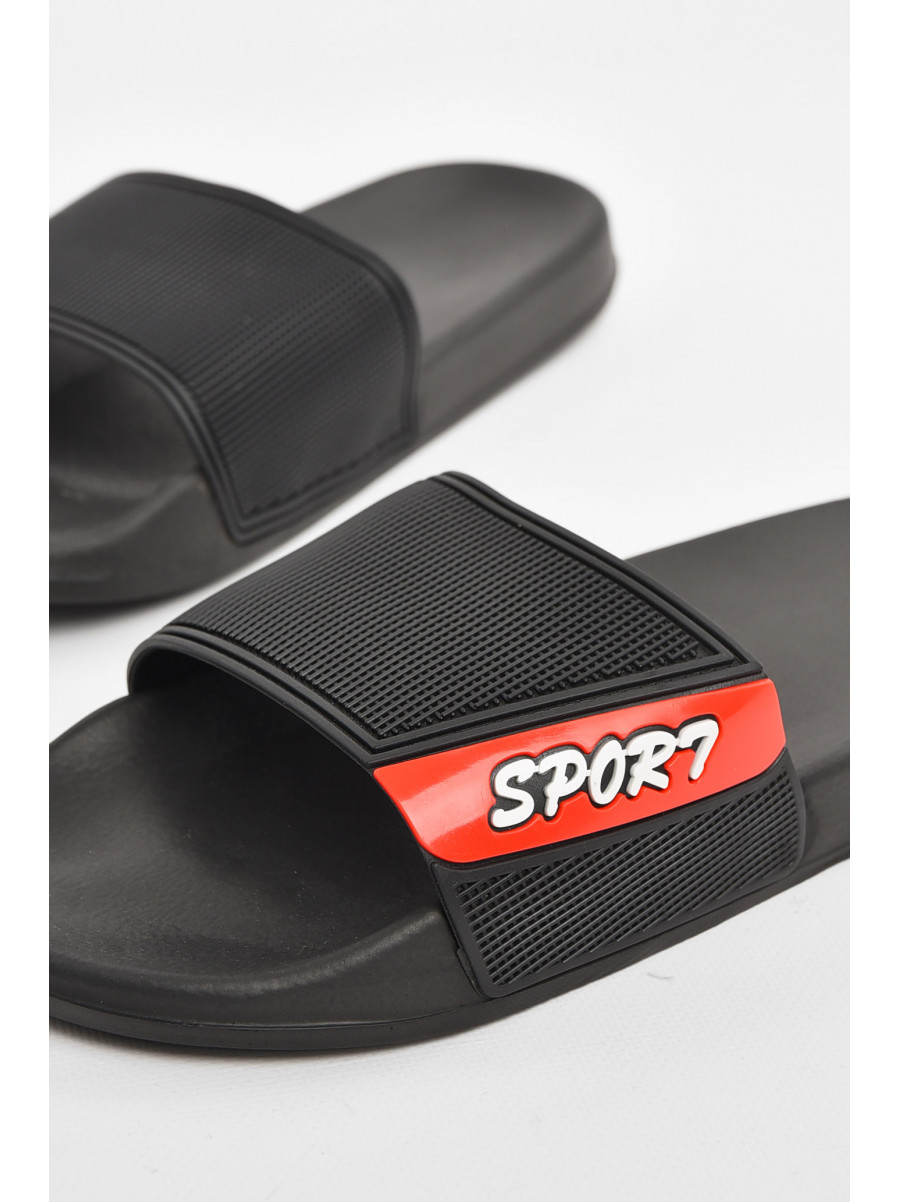 Шлепки мужские черного цвета 3055-к 210541C
