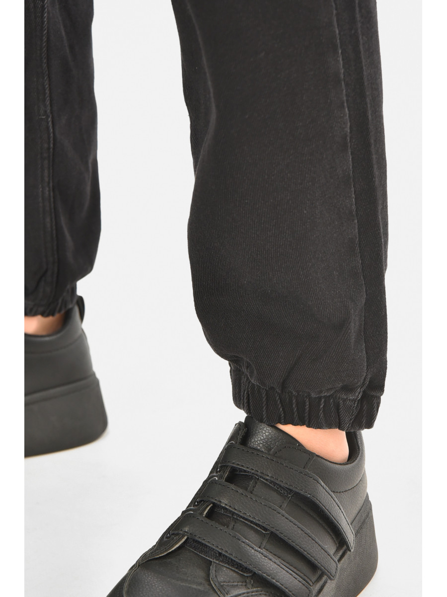 Джинси жіночі однотонні чорного кольору 1079 210542C