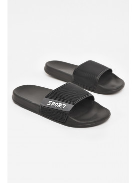 Шльопанці чоловічі чорного кольору 3055-с 210543C