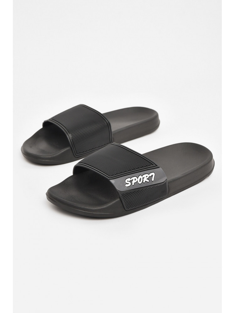 Шлепки мужские черного цвета 3055-с 210543C