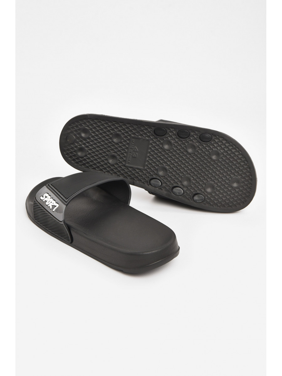 Шлепки мужские черного цвета 3055-с 210543C