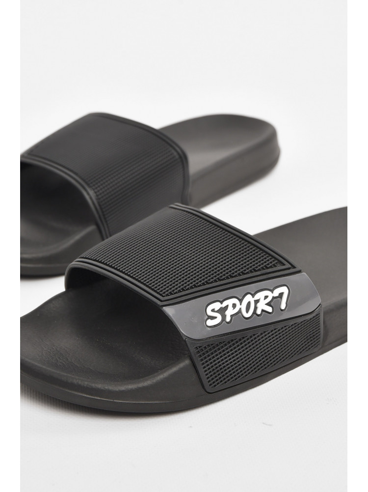 Шлепки мужские черного цвета 3055-с 210543C