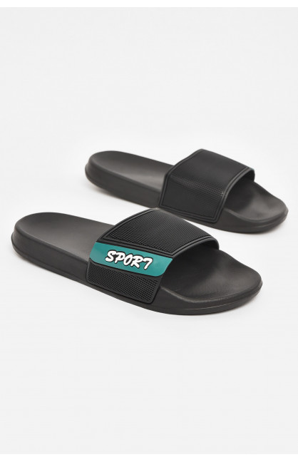Шлепки мужские черного цвета 3055-з 210544C