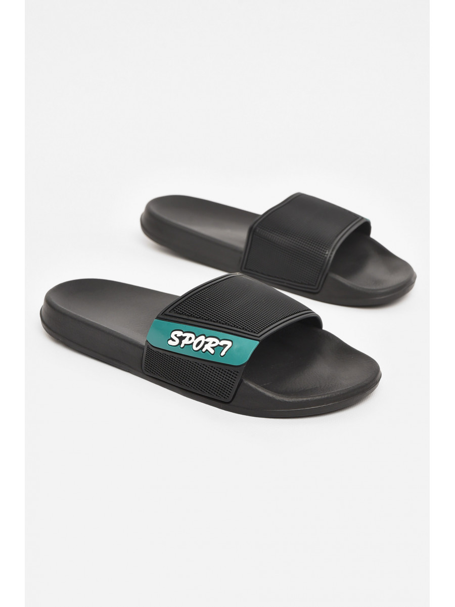 Шлепки мужские черного цвета 3055-з 210544C