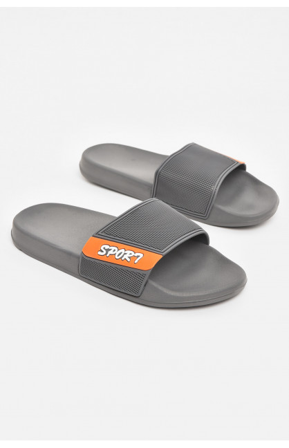 Шлепки мужские серого цвета 210545C
