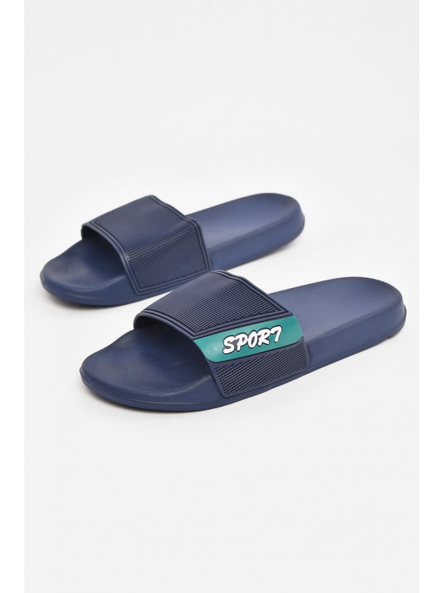Шлепки мужские синего цвета 210546C