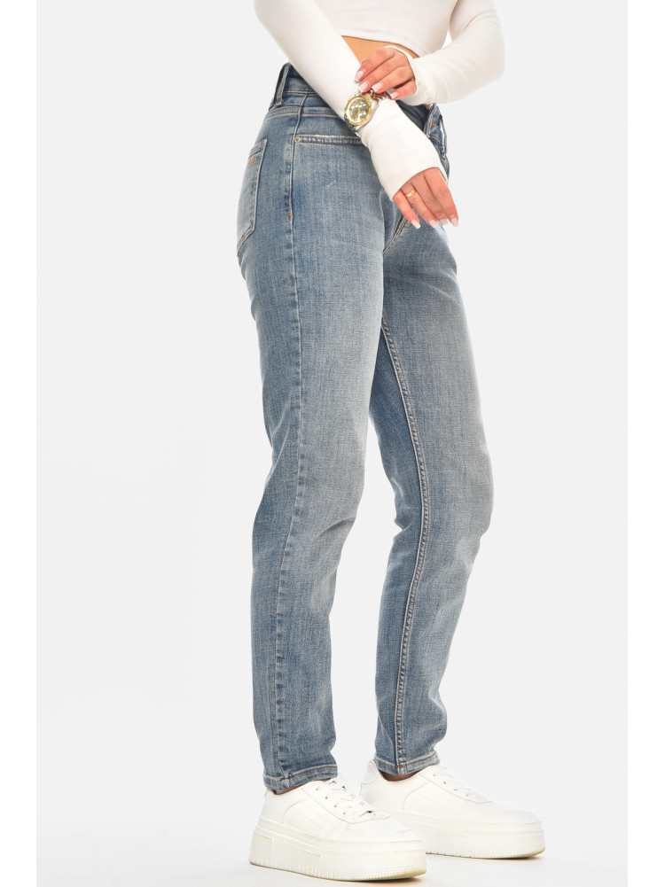 Джинси жіночі однотонні синього кольору 1138 210548C