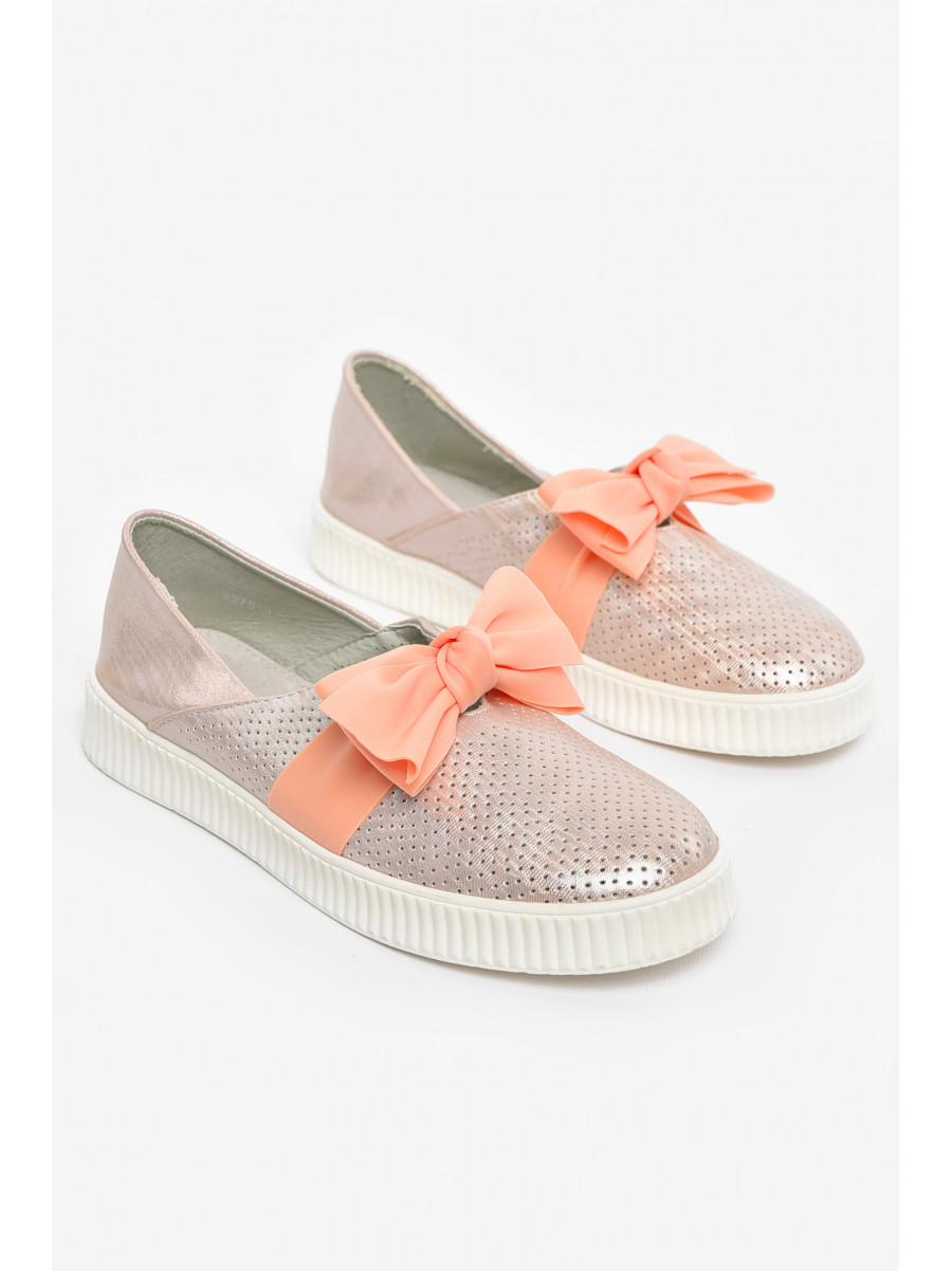 Туфлі-лофери дитячі для дівчинки пудрового кольору 9875-3 210550C