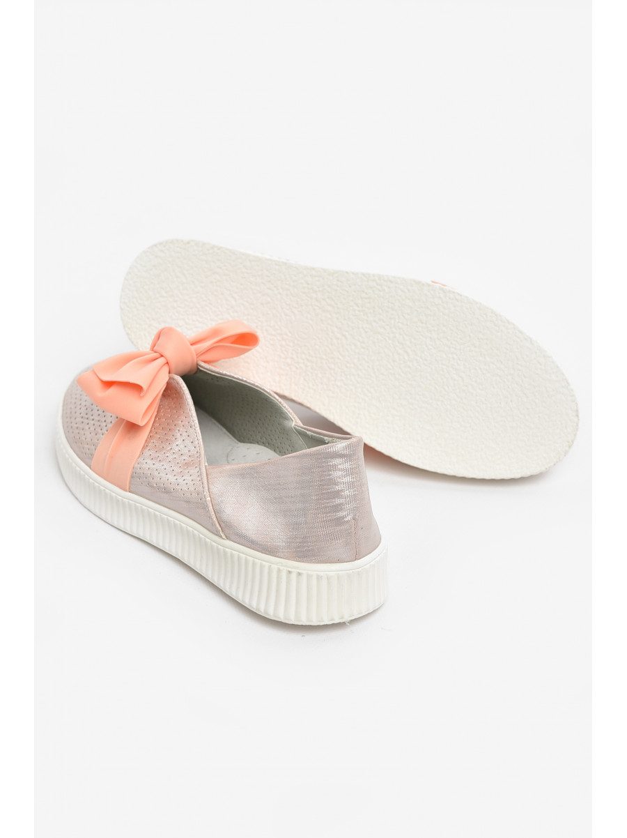 Туфлі-лофери дитячі для дівчинки пудрового кольору 9875-3 210550C