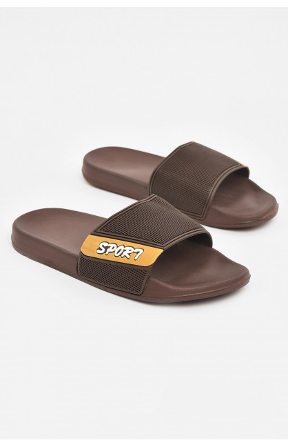 Шлепки мужские коричневого цвета 210551C