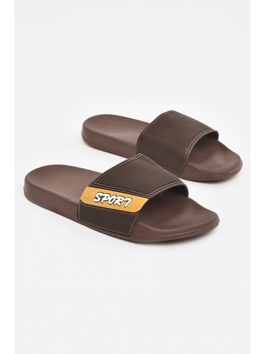 Шлепки мужские коричневого цвета 210551C