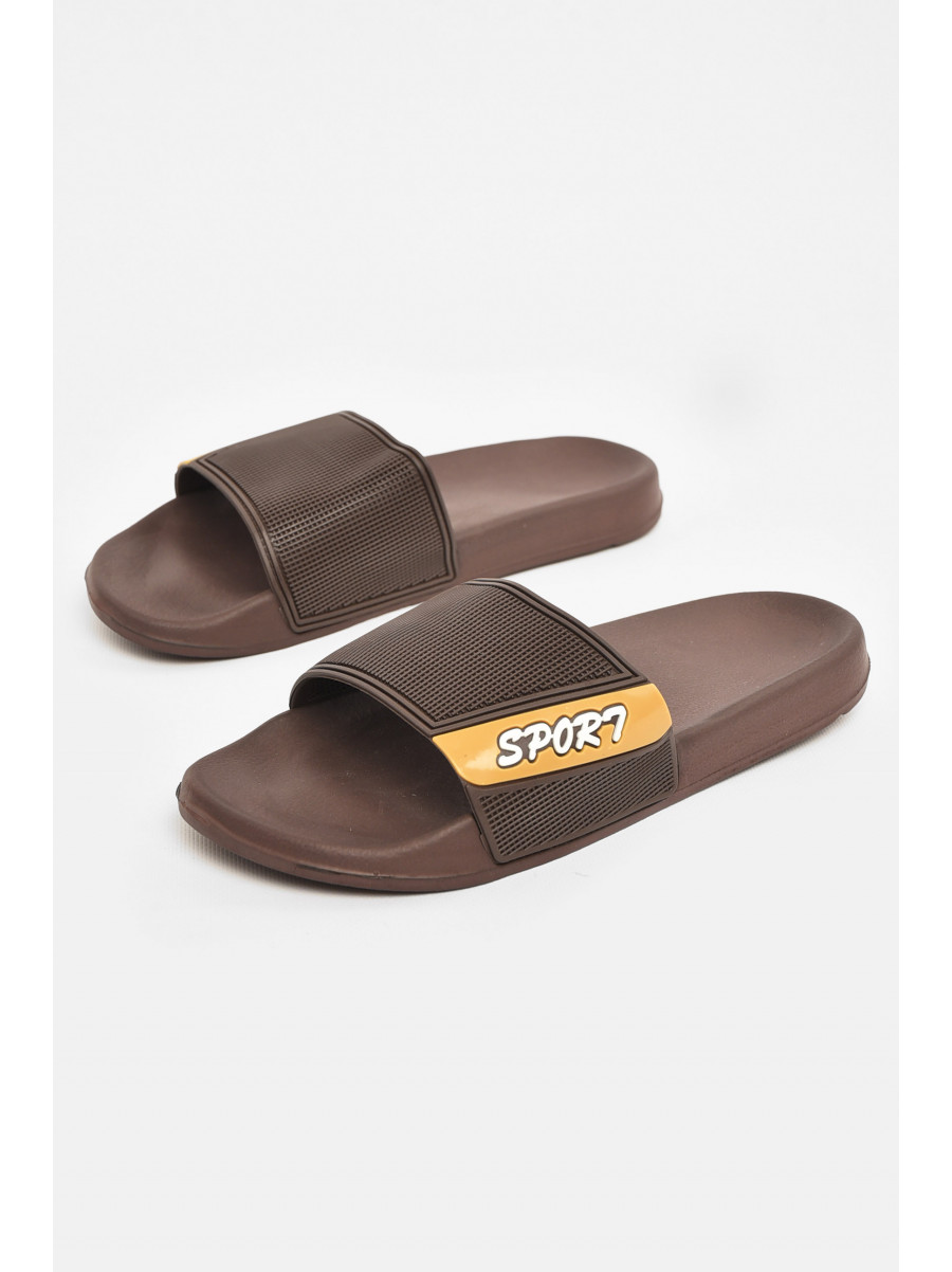 Шлепки мужские коричневого цвета 210551C